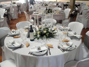 table de mariage décorée